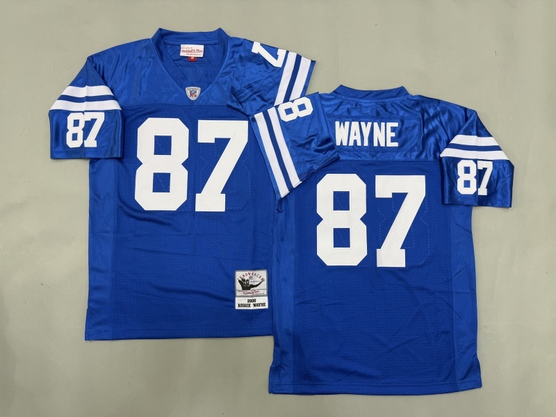 Men 2025 Indianapolis Colts #87 Wayne blue Throwback Limited NFL Jersey style 001->indianapolis colts->NFL Jersey
